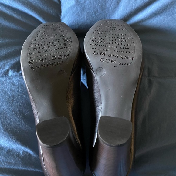 GIANNI BINI Brown Leather Platform Pumps Size 8.5 - Picture 9 of 11